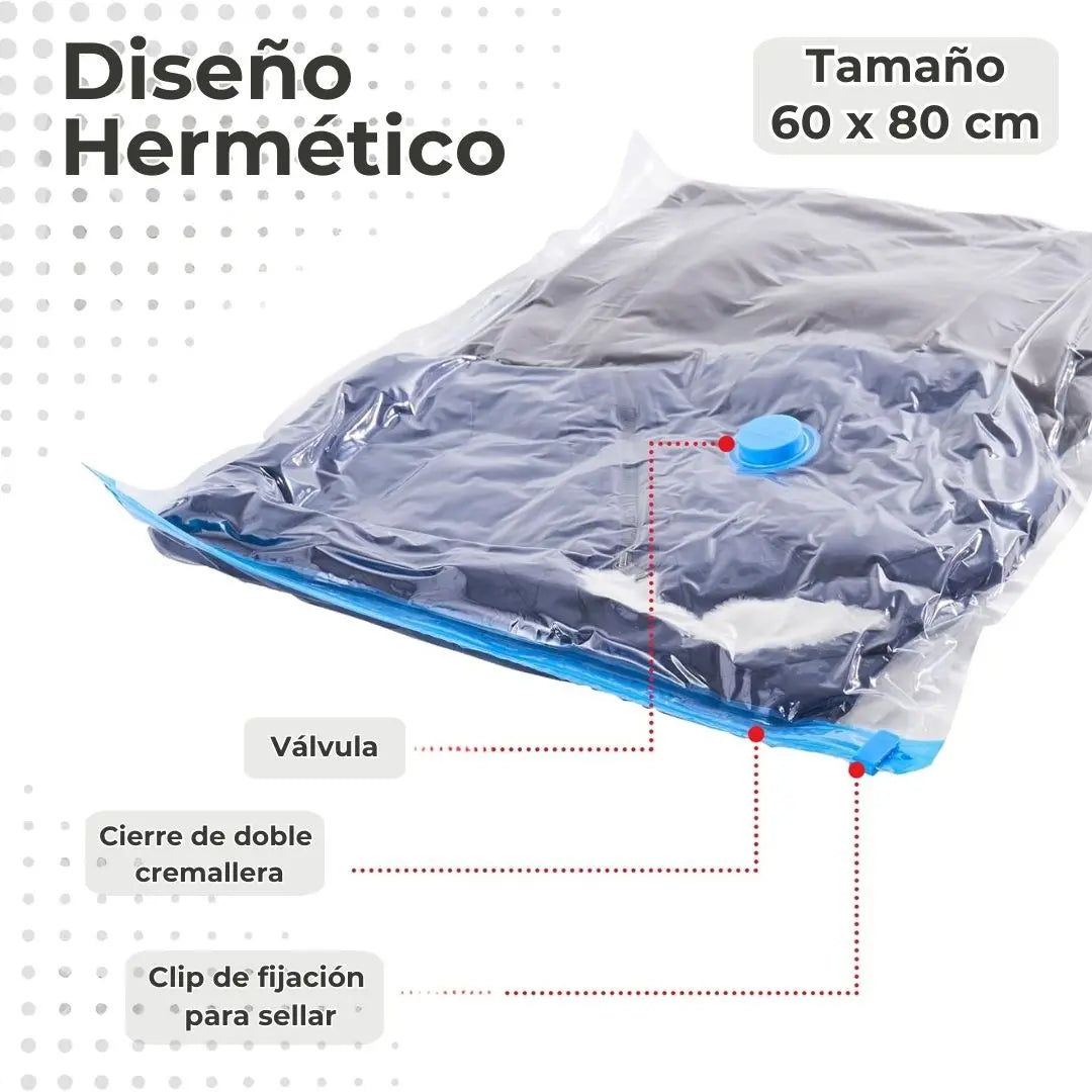 Packs de Bolsas al Vacío + Succionador Eléctrico