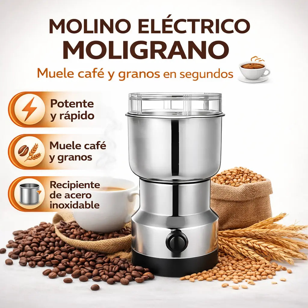 Molino Eléctrico de Café, Granos, especias y más