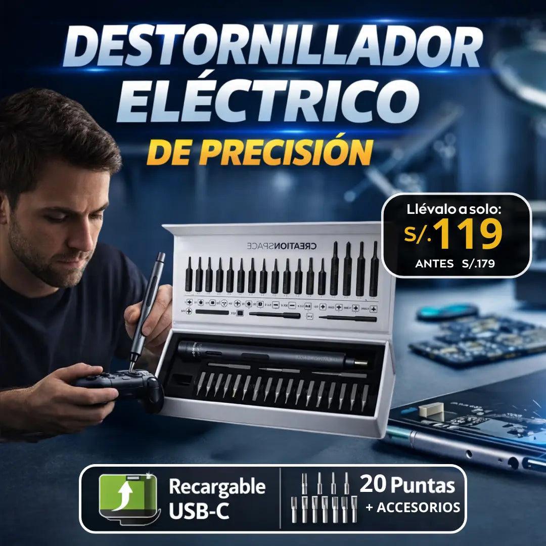 Kit Destornillador Eléctrico de Precisión