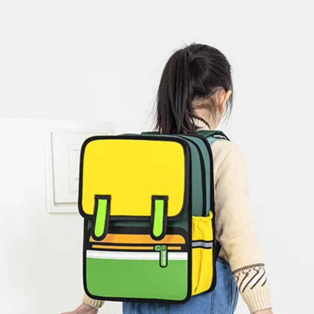 COMBO KIDS: Mochila Caricatura + Plumones Touch